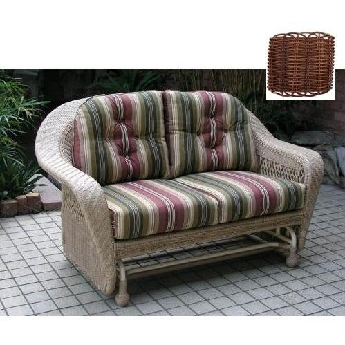 North Cape Cambridge Resin Wicker Double Glider - Antique Wash