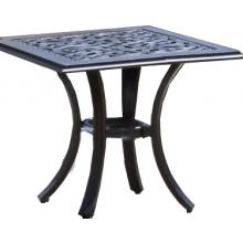 Alfresco Home Scroll 24 Inch Square Side Table & Base - Antique Topaz