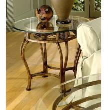 Hillsdale Scottsdale End Table W/ Glass Top - Brown Rust
