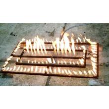 48 x 24 Inch Rectangular Triple Fire Pit Ring
