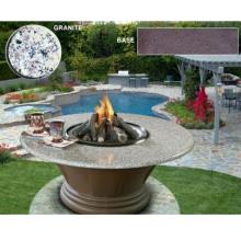 San Simeon Cocktail Height Fire Pit - Chocolate Brown Base/ Pebble Granite Top - LP