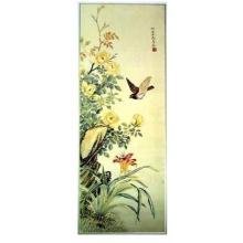Flowers And Bird Poster Print