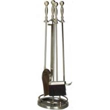 UniFlame 5 Piece Triple Plated Antique Brass Fireset