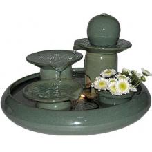 Alpine Ceramic Fountain - Ceramic Green