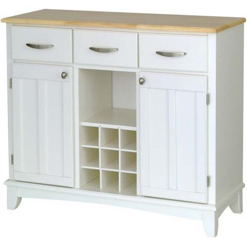 Home Styles Large Buffet Server With Wood Top - Natural/White - 5100-0021
