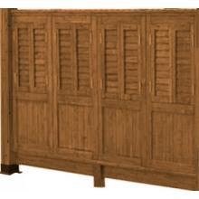 Privacy Panels For One Wall Of The Outdoor Greatroom Company Sonoma 10 X 10 Pergola - Redwood Finish