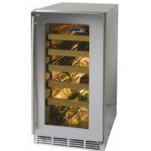 Perlick Freestanding 15 Inch Wine Cooler With Stainless Glass Door Hinge Left