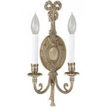Wall Sconce Two Light Fixture In Honey Brass Finish - 2 Bulbs