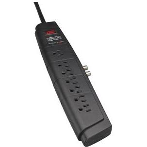 7-OUTLET HOME THEATER SURGE SUPPRESSOR (COAXIAL PROTECTION)