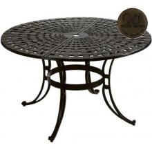 Windham Castings Scroll Dining Table With 48 Inch Round Woven Table, Sheffield