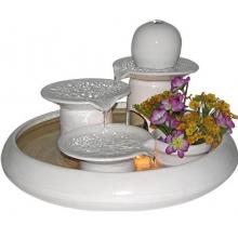 Alpine Ceramic Fountain - Ceramic White