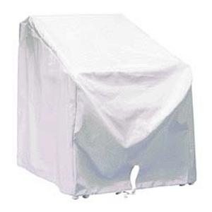 CE Smith Folding Deck Chair Cover - Soft White Vinyl W  Drawstring by C.E. Smith Company