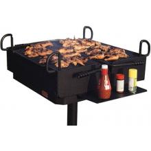BBQ Guys Campground BBQ Charcoal Grill On Post - D2-48 B2