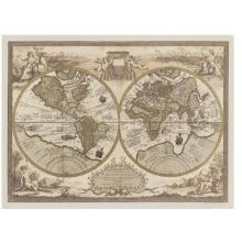 Mappa Del Globo Terraqueo Poster Print