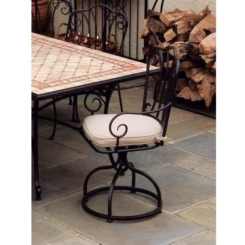 Alfresco Home Swirl Outdoor Dining Arm Chair With Cushion - Set Of 2 by Alfresco Home