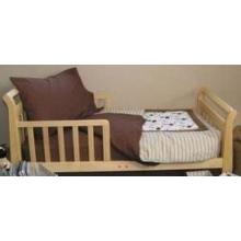 Embroidered Cocoa Dots 4-Piece Toddler Bedding Set