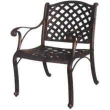 Darlee Nassau Cast Aluminum Dining Chair With Cushion