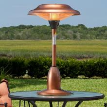 Fire Sense 700/800/1500 Watt Copper Finish Round Table Top Electric Halogen Patio Heater