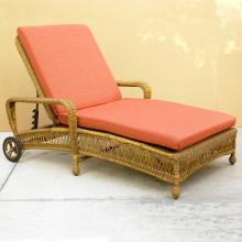 North Cape Port Royal Resin Wicker Double Adjustable Chaise Lounge - Walnut