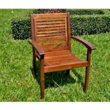 International Caravan Acacia Wood Contemporary Slatted Chair - Stain