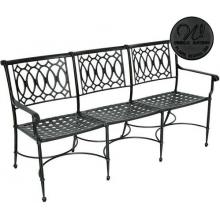 Windham Castings American Gothic Triple Settee Frame Only, Black