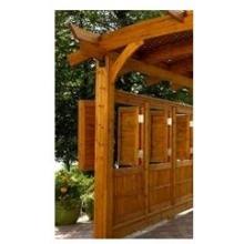 Privacy Panels For One Wall Of The Outdoor Greatroom Company Sonoma 10 X 10 Pergola - Redwood Finish