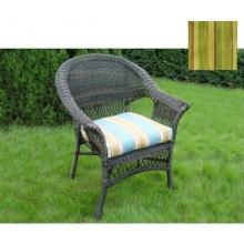 North Cape Tufted Single Cushion ONLY (1)- Minzer Stripe Tan