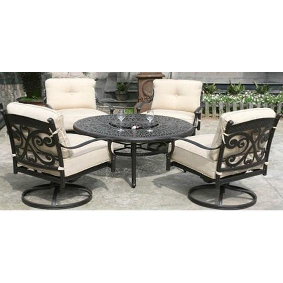 Alfresco Home Farfalla 52 Inch Chat Set - Antique Wine Finish