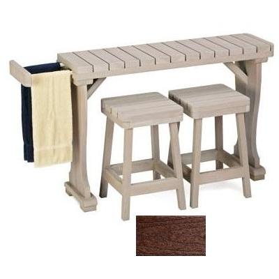 A&B Accessories Recycled Plastic Spa Towel Tub Table 34 Inch Mahogany