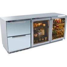 Perlick Built In Freezer And Double Refrigerator With Integrated Drawers And Overlay Glass Door (x 2) (Requires Custom Panels)