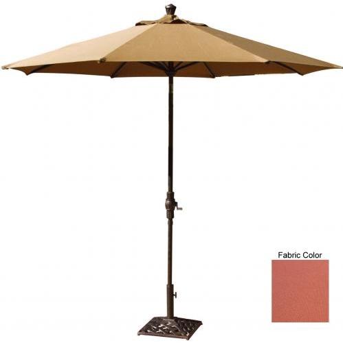Darlee 9 Ft X 102 Inch Aluminum Umbrella Paprika