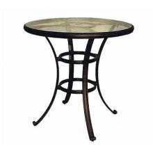 Darlee Series 50 Glass Top Aluminum Bar Table - 42 Inch Round