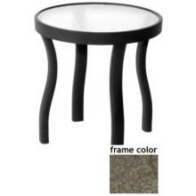 Sterling 18 Inch Aluminum Round Side Table - Aluminum Starburst Pattern With Scavo Bronze Frame
