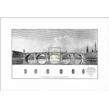J. Basire - Design For A Stone Bridge Size 26x20 Poster Print
