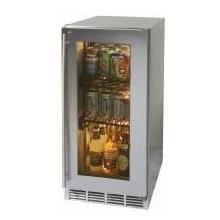 Perlick Compact Refrigerator 15 Inches With Stainless Glass Door Hinge Left - PR-HP15RS3L