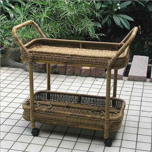 North Cape Resin Wicker Tea Cart