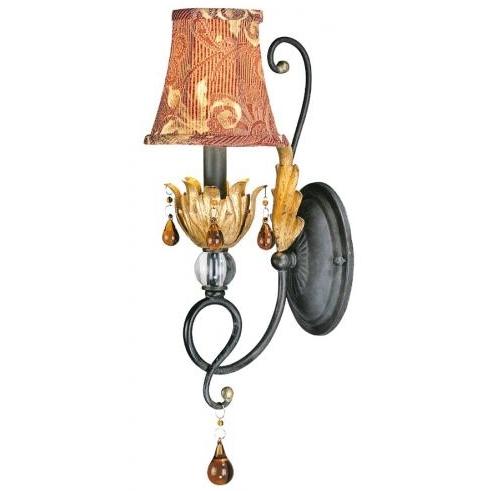 World Imports Hatillo Collection Wall Mounted Lighting Light Fixture In Dark Antique Bronze Finish - 1 Bulb - 1261-97