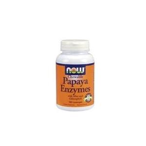 Now Foods Papaya Enzymes (chewable) W/Mint & Chlorophyll, 180 Lozenges