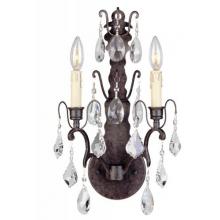 Timeless Elegance Collection Wall Sconce Dual Light Fixture In Bronze Finish - 2 Bulbs