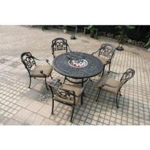 Cast Shadows Cast Aluminum Patio Dining Set - Standard Cushion(s)s