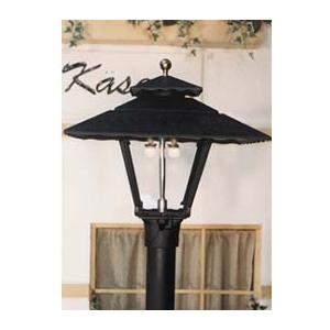 Contemporary Post Mount (Black Finish - Dual Inverted Burner)