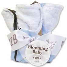 Blooming Bouquet 4-Pack Bib Set-Prep School Blue