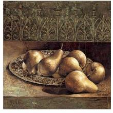 Pears On A Platter Poster Print