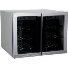 Haier 12 Bottle Dual Zone Wine Cooler, Silver HVUE12DBSS