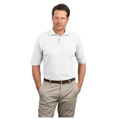 Jerzees 6.1-Ounce Jersey Knit Polo Shirt Large - White Jerzees 6.1-Ounce Jersey Knit Polo Shirt Large - White