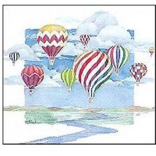 Balloons Rainbow Swirl Poster Print