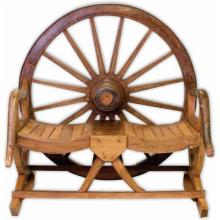 Arapaho Teak Wood Wheel Bench