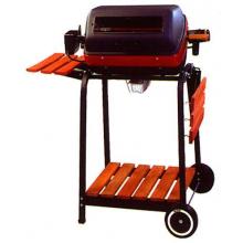 Meco Electric Grills - 9329W Electric BBQ Grill On Cart With Rotisserie And Fold Down Side Tables