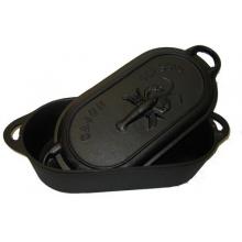 Seasoned Cast Iron Crawfish Casserole Pot W/ Lid 8 Qt.