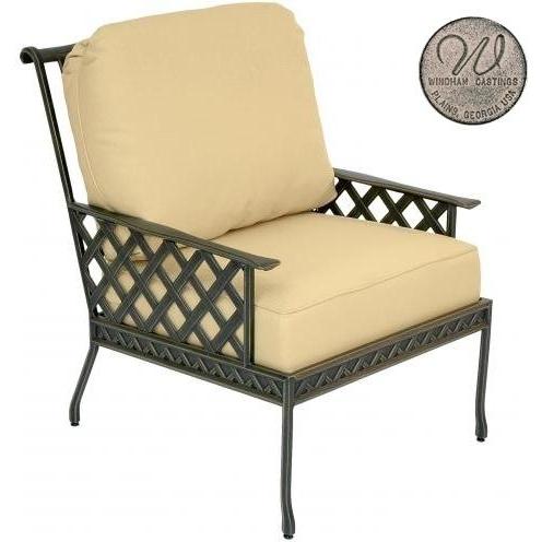Windham Castings Savannah Casual Back Deep Seating Club Chair Frame Only, Pecan